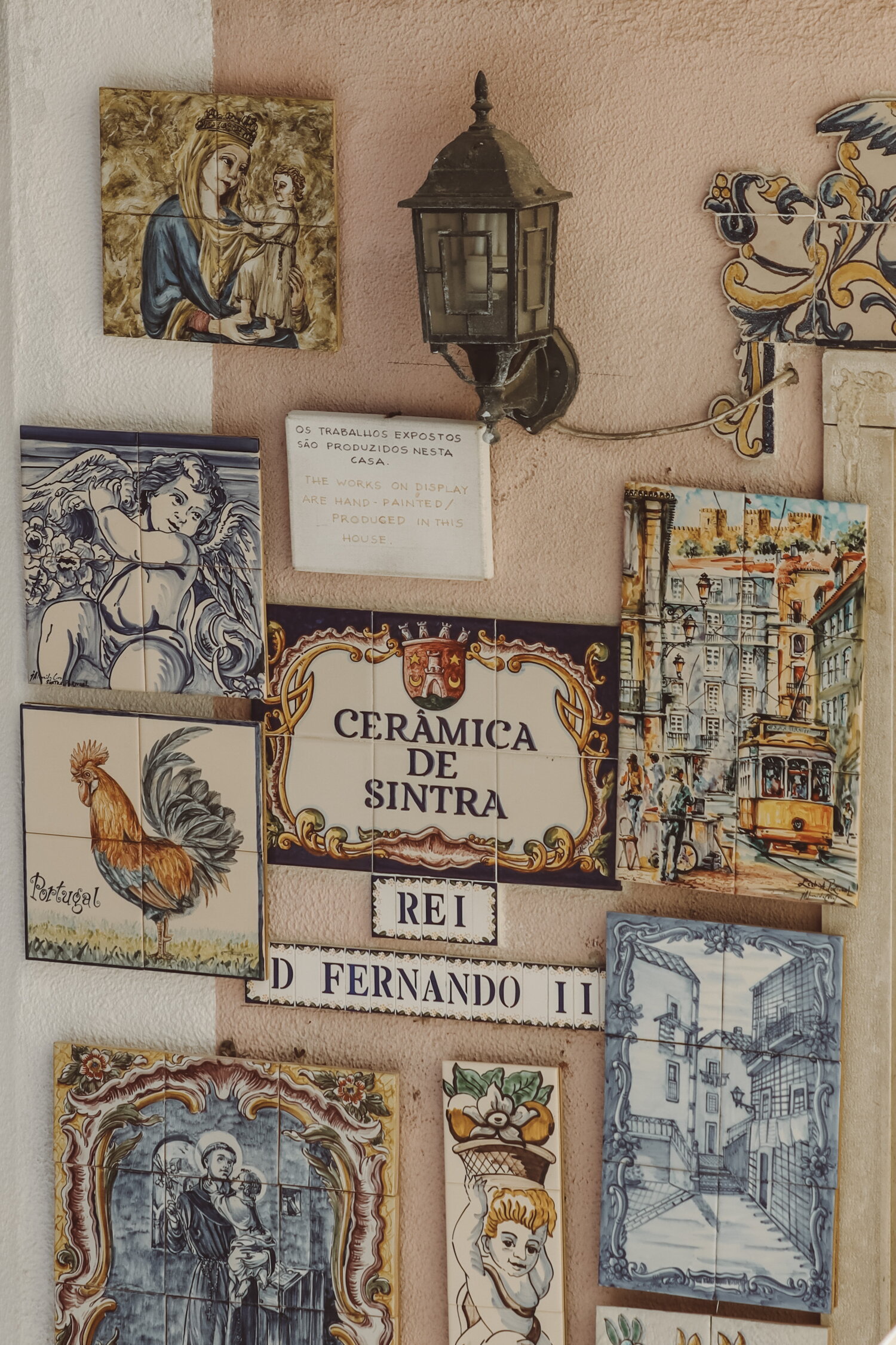 Handbemalte Fliesen bei Cerâmica de Sintra