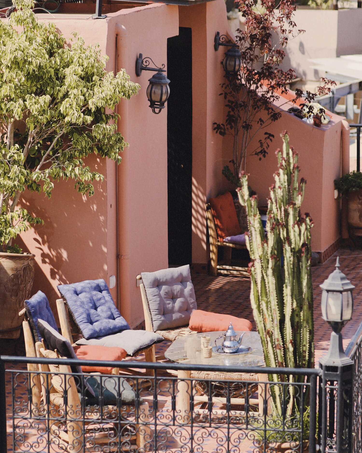 Tea on a sunny riad terrace