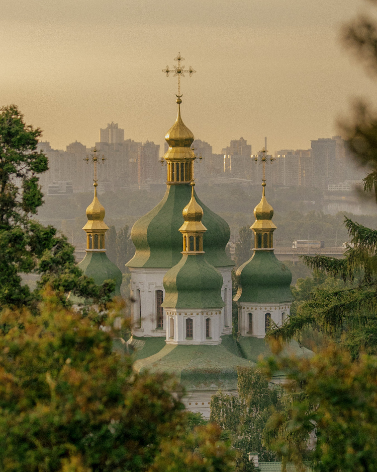 ukraine sunset church